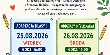 Informacja dla rodziców i uczniów nowowoprzyjętych do naszej szkoły